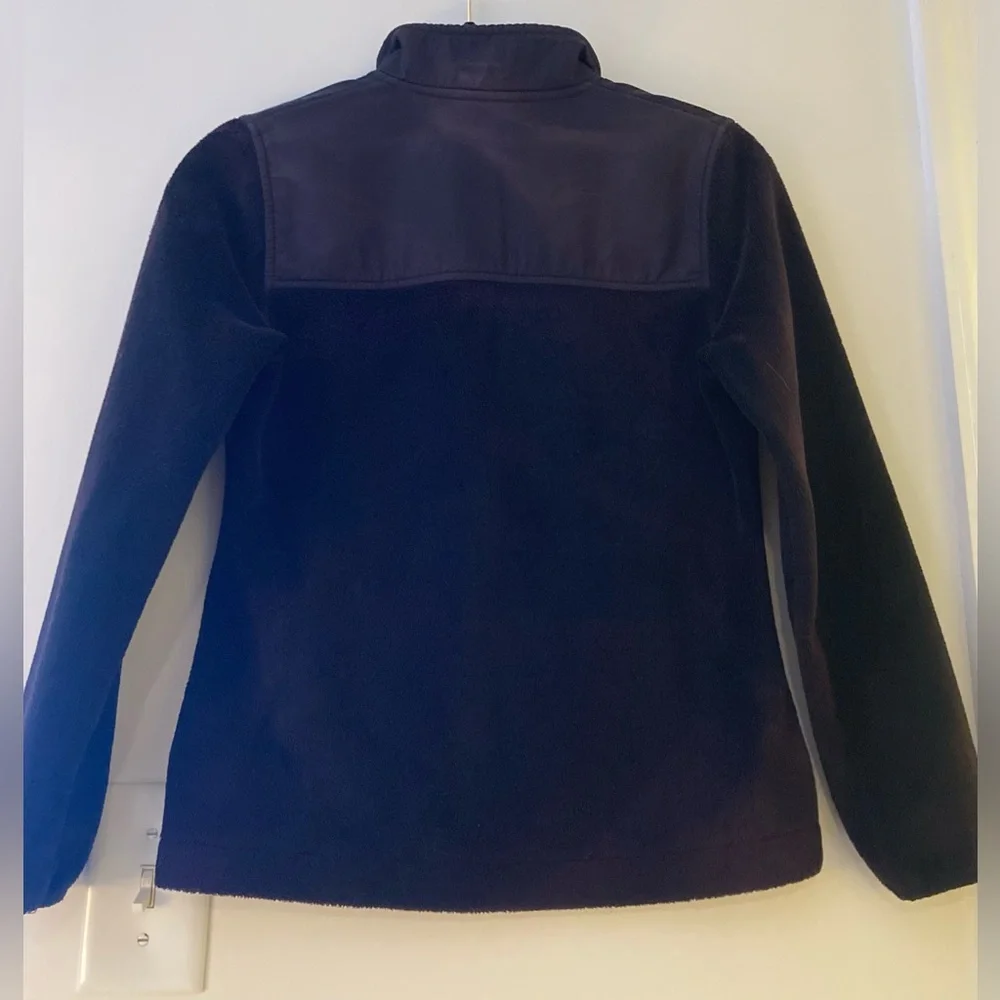 Fila Sport Girl's Black Fleece Zip Up Jacket with pink logo